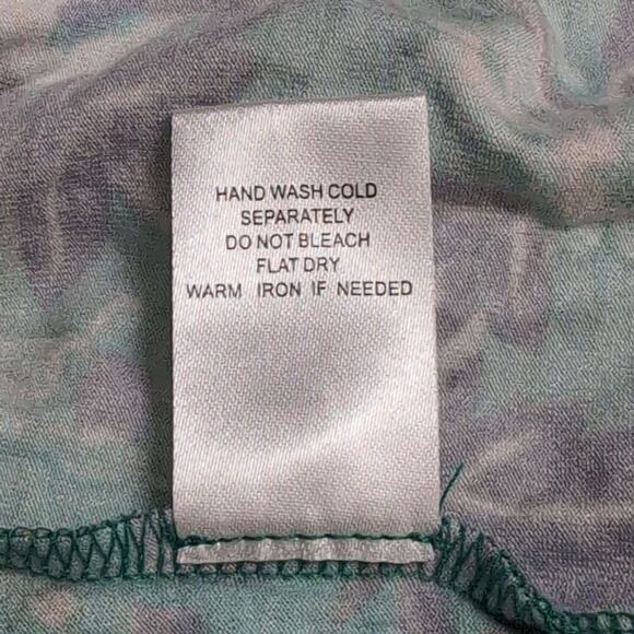 NWT Daniel Rainn Green Floral Sleeveless V Neck Crochet Lace Tunic Blouse 1X - Picture 9 of 11